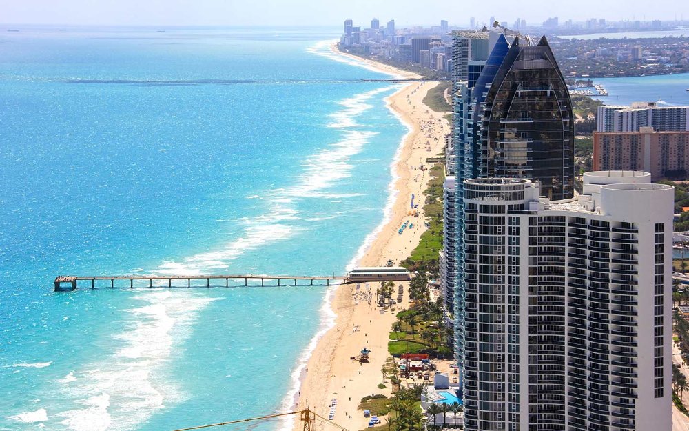 Coastline of Miami Florida